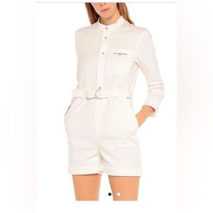 STELLA MCCARTNEY Denim Belted Jumpsuit. White size 34 Small
